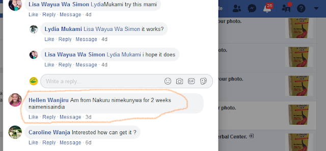 h pylori testimony 3 From our Facebook page a client who used our product confessed she became okay after using our h.pylori tea.
